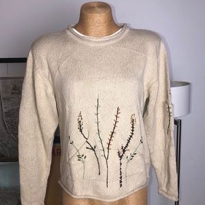 ALPS embroidered 100% cotton Indian sweater Size S